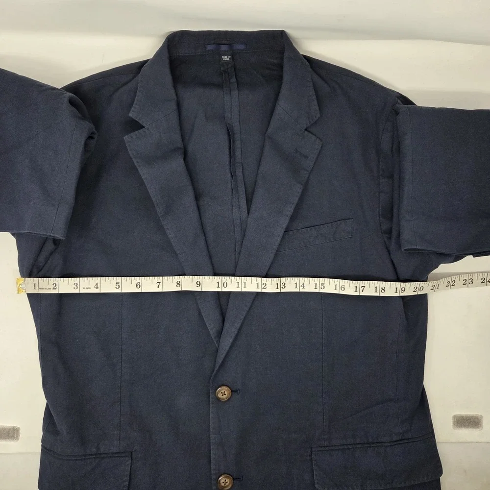 J. CREW Ludlow Men's 42 R Baird McNutt Irish Linen Blend Sport Coat Navy Blue